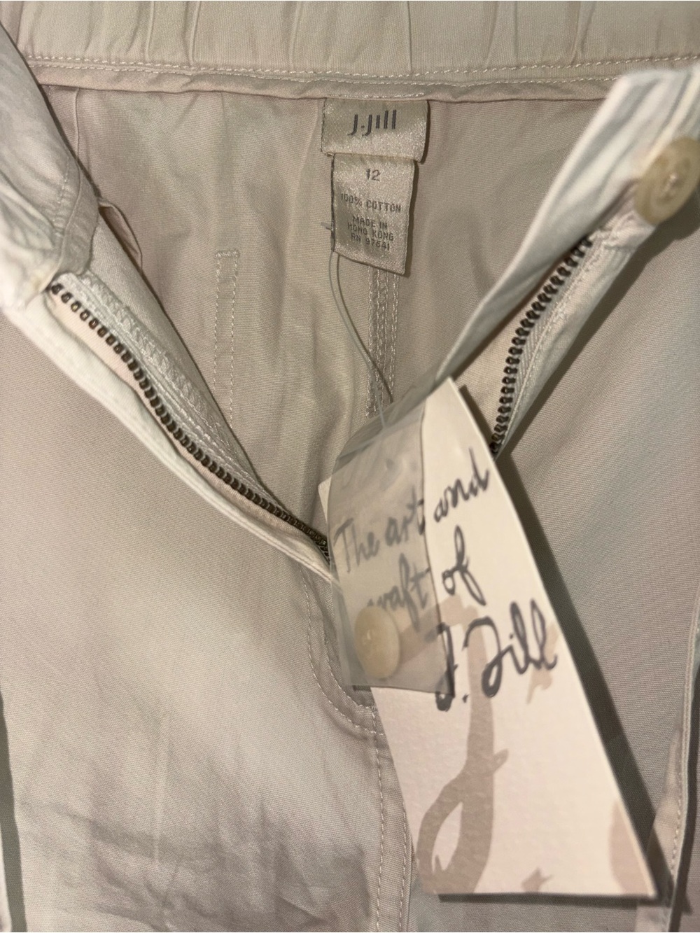 J. Jill Flat Front Cotton Bermuda Shorts - Picture 3 of 4